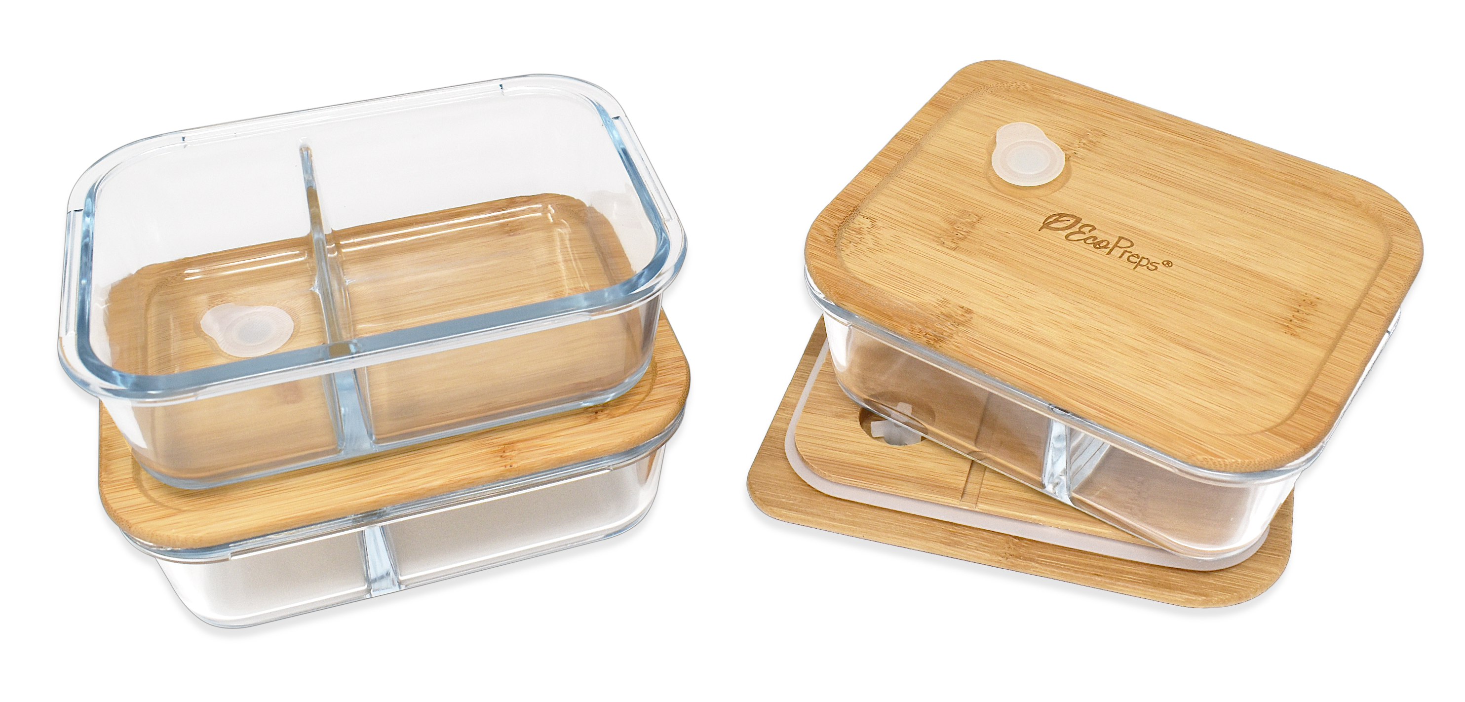 Glass Containers Bamboo Lids Meal Prep Containers Glass Food